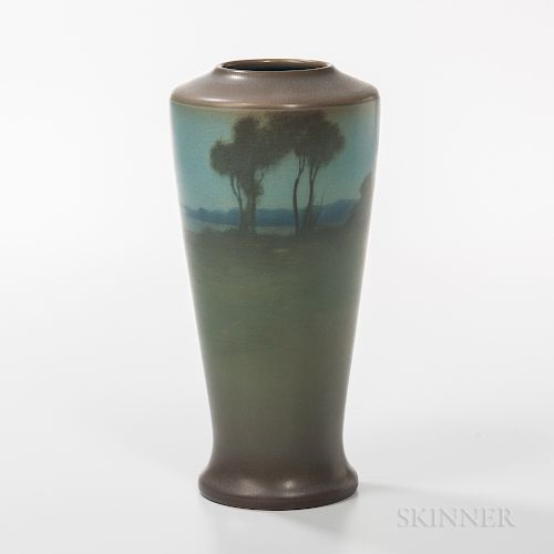 Lenore Asbury for Rookwood Pottery Vellum Landscape Vase