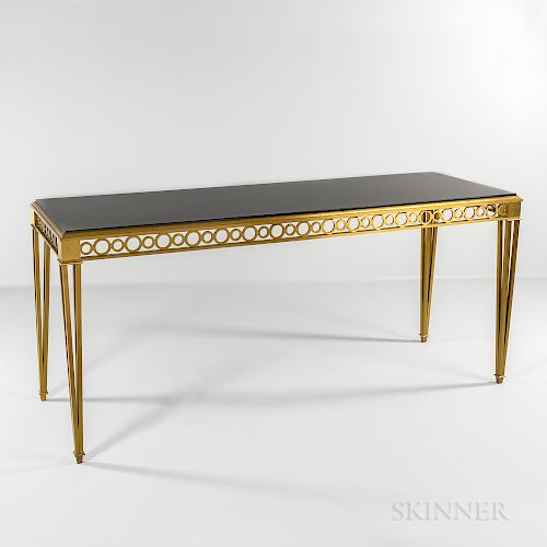 Paul M. Jones (1919-2007) Neoclassical-style Bronze and Marble Console Table