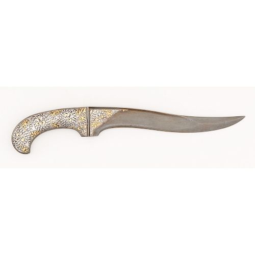 A Fine Afghan Choora Knife with Niello Decorations