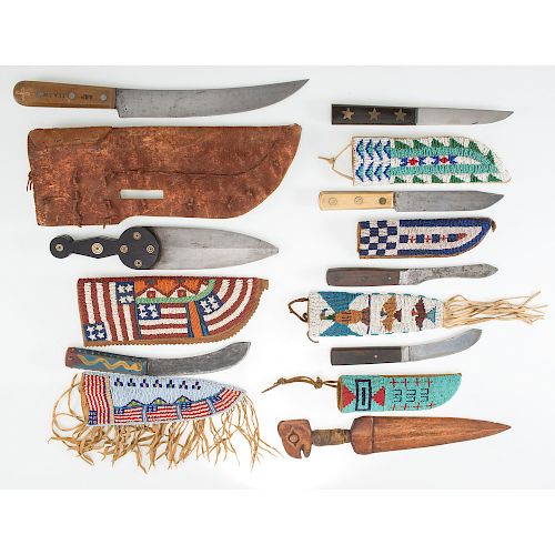 Lot of Eight Costume Plains Knives