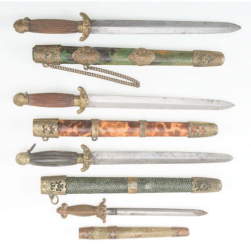 Lot of Four Miniature Chinese Swords