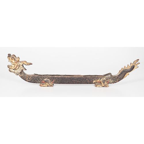 Carved Chinese Dragon Boat