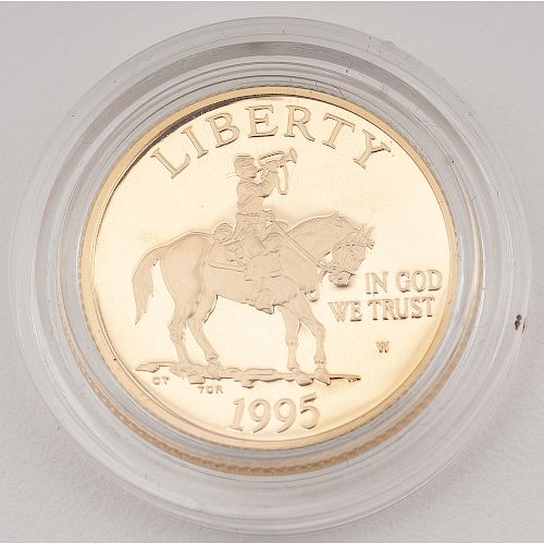 United States Civil War Battlefield Preservation $5 Gold 1995-W, Proof
