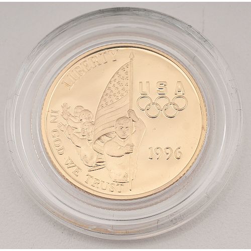 United States XXVI Olympiad Flag Bearer Gold $5 1996-W, Proof