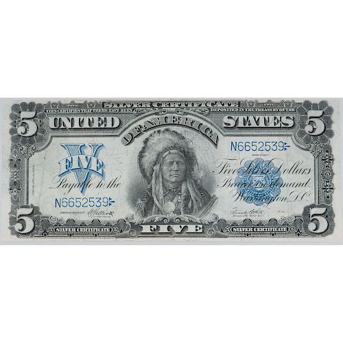 United States $5 Silver Certificate Series of 1899