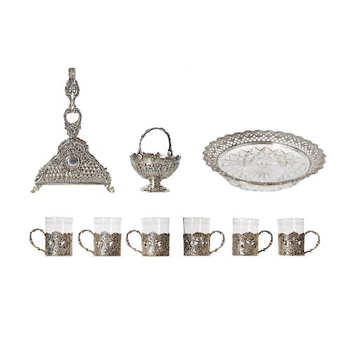 Assorted Continental silver tableware