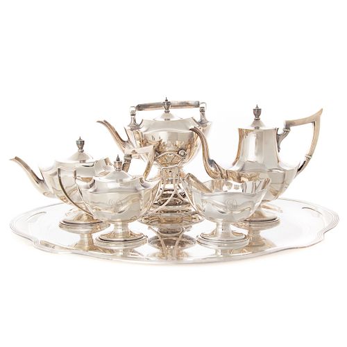 Gorham "Plymouth" sterling 5-pc coffee/tea service