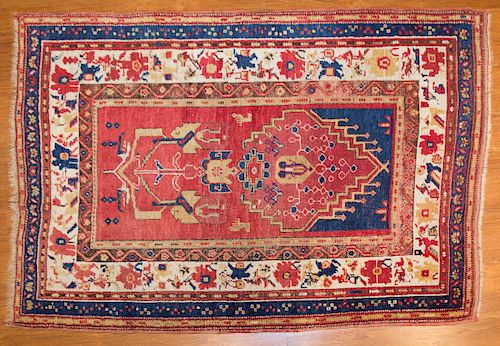 Antique Turkish tribal rug, approx. 3.8 x 5.4