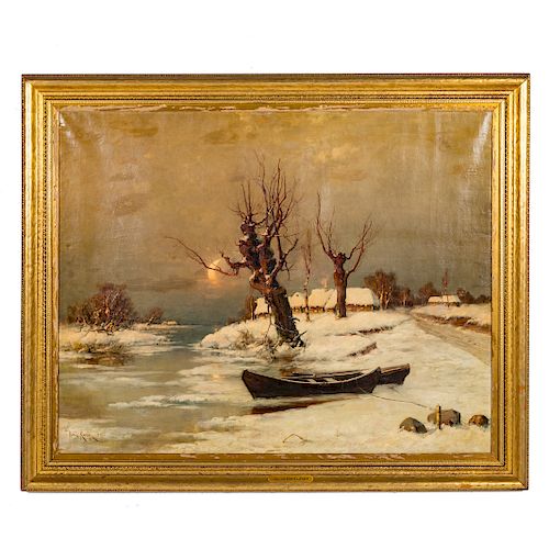 Julius Von Klever. Winter Landscape, oil