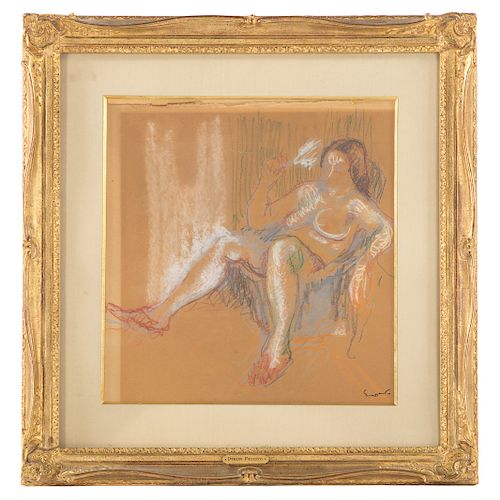 Emile Othon Friesz. "Seated Nude," pastel