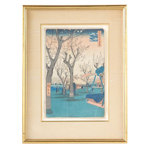 Utagawa Hiroshige. "Kamata no Umezono," woodblock