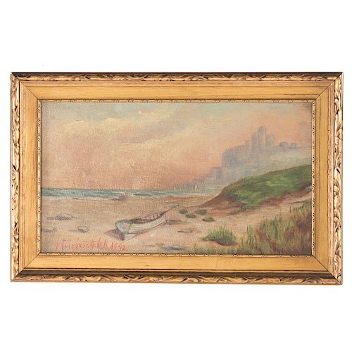 Hattie Hutchcraft-Hill. Beachscape, oil on canvas