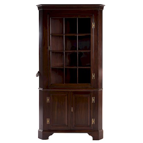 Henkel Harris mahogany corner cabinet