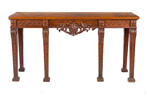George II style carved mahogany sideboard
