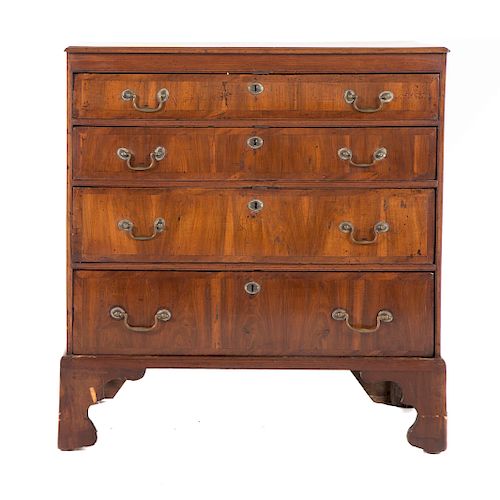 George III yew wood chest of drawers