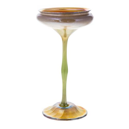 Tiffany Favrille glass stem vase