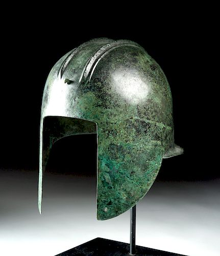 Superb Illyrian Bronze Hoplite Helmet
