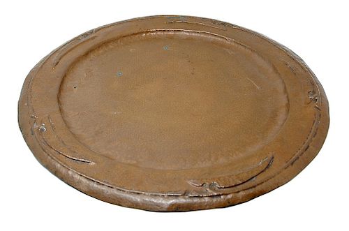 Large Mission Arts And Crafts Stickley Copper Tray