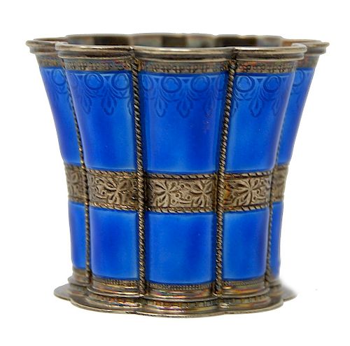 A. Michelsen Enameled Sterling Silver Cup