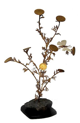 Setay 14K Gold Coin Money Tree With Rubies