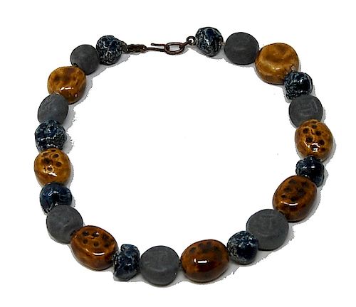 Modernist Earth Stones Necklace