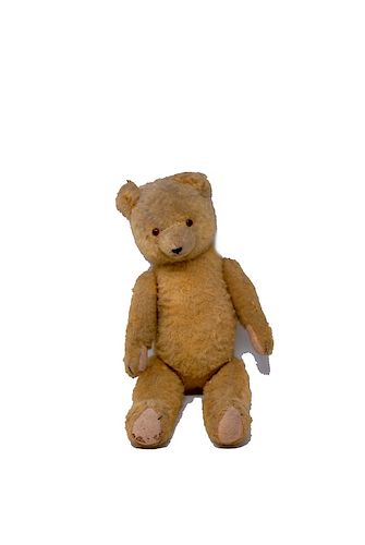 Early Jointed Yellow Mohair Teddy Bear