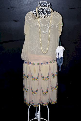 1920's Beaded Flapper Dress