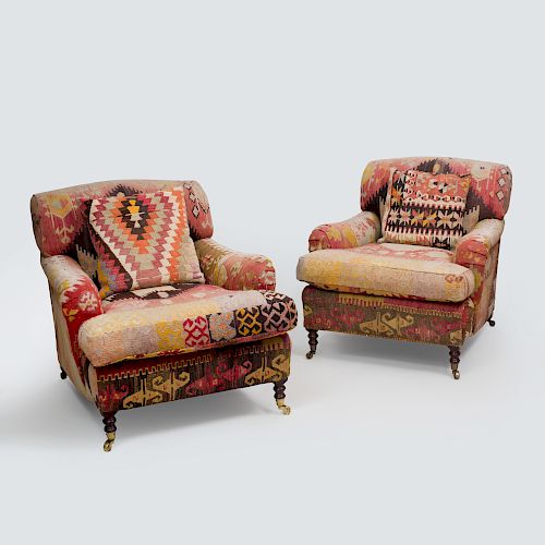 Pair of George Smith Club Chairs