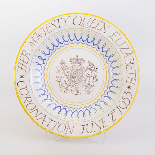 Poole Pottery Queen Elizabeth II Coronation Dish, Designed by Alfred Read