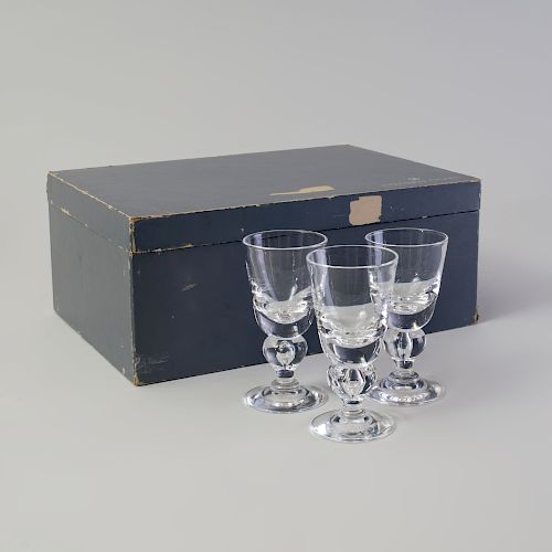 Set of Twelve Steuben Glass Sherries