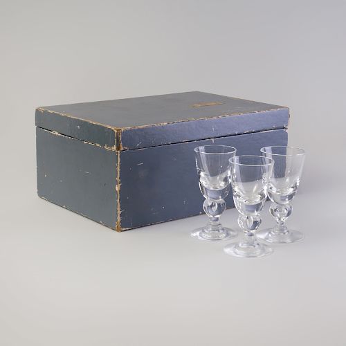 Set of Twelve Steuben Glass Liqueurs 