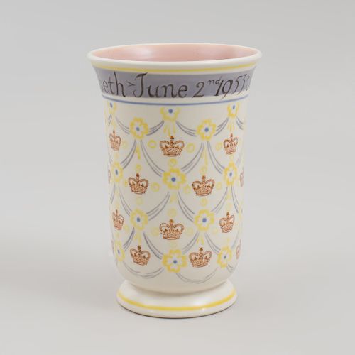 Poole Pottery Queen Elizabeth Coronation Vase, Designed by Alfred Read
