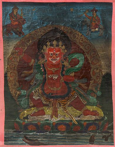 Old Tibetan Buddhist Thangka