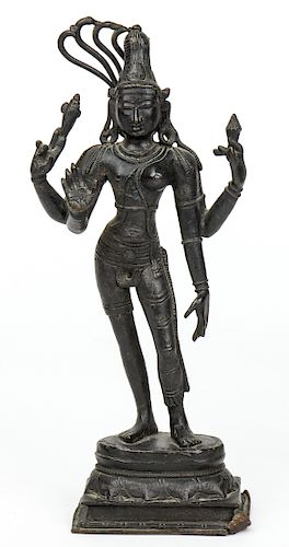Shiva Parvati Bronze Statue, Vijayanagar Period, 16th-17th C.