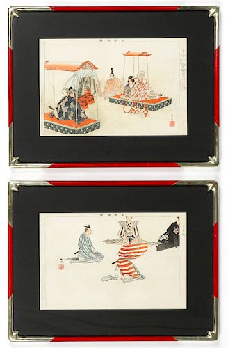Pair of Antique Japanese Prints