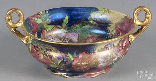 English Maling porcelain lustre bowl, ca. 1900, 5'' h., 9'' dia.