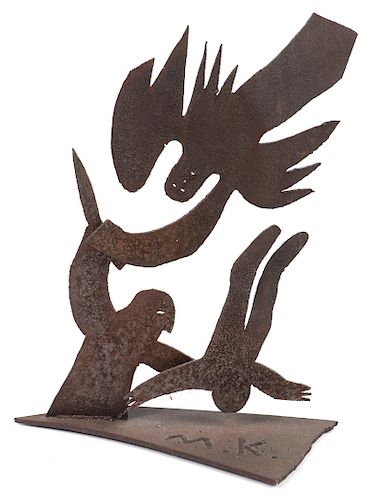 Menashe Kadishman (Israeli, 1932-2015) Cut Steel Sculpture