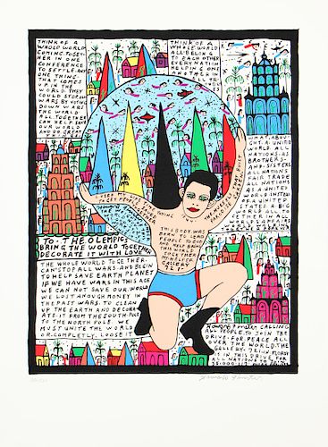 Howard Finster (1916-2001) To The Olympics