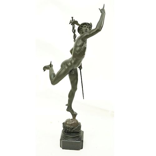 After: Giovanni Bologna Bronze Sculpture "Mercury"