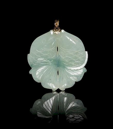 A Jadeite Pendant Height 2 inches.