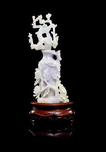 * A Jadeite Carving Height 5 inches (without stand)