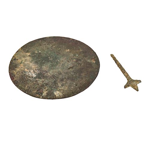 Greco-Roman bronze hand mirror