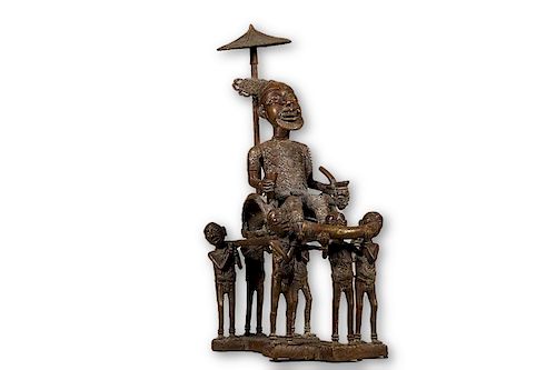 Bronze Bamun Nobile Figure from Cameroon - 38"