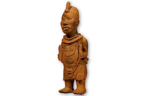 Kingdom of Benin Terracotta Figure from Nigeria - 18"