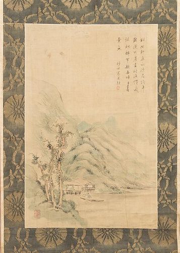 A Japanese Scroll Painting Tanomura Chikudan (1777-1835) 17 x 10 3/4 inches.