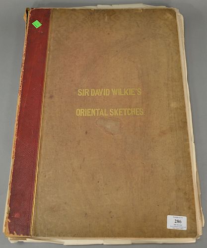 Sir David Wilkie's Oriental Sketches, portfolio 25 of 25 hand colored sketches in Turkey, Syria, and Egypt 1840 and 1841, Drawn on S...