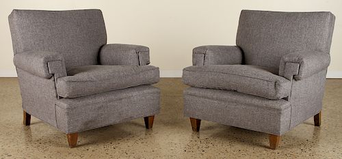 PAIR FRENCH CLUB CHAIRS MANNER JACQUES ADNET 1950