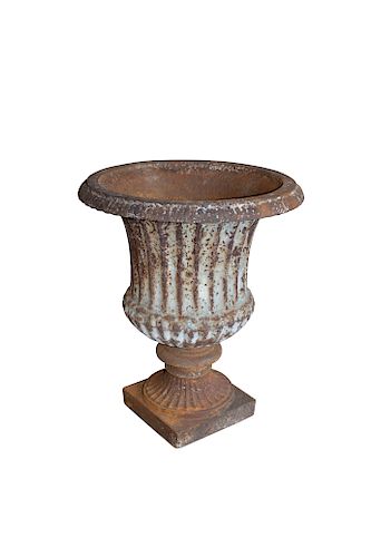 Antique English Cast Iron Urn