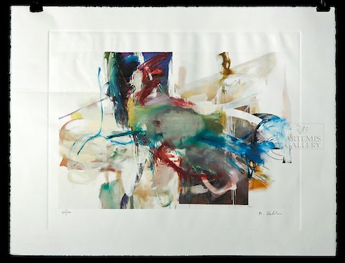 Signed Albert Oehlen Lithograph on Rives Paper, 2008