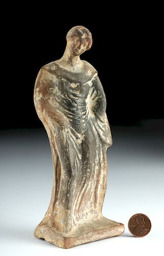 Greek Hellenistic Pottery Standing Female Figure